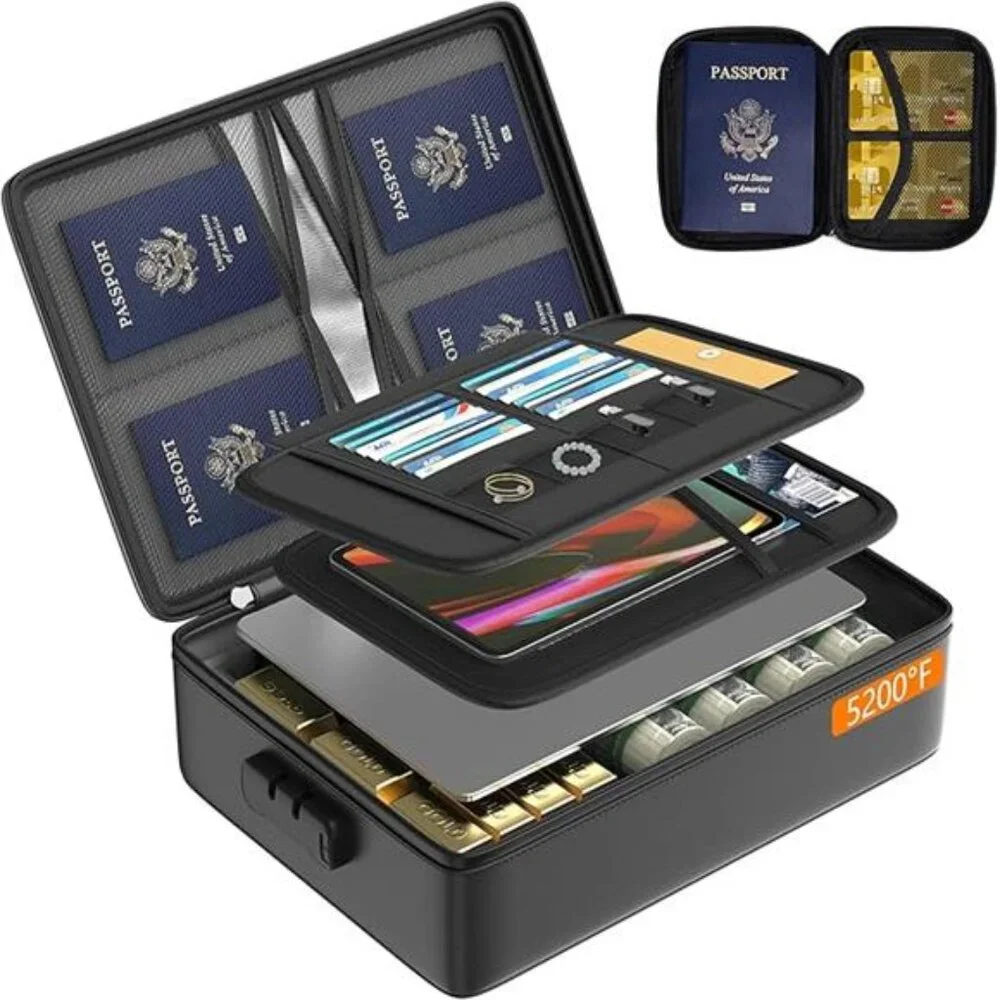 5200°F Fireproof Document Organizer with Lock Fireproof & Waterproof